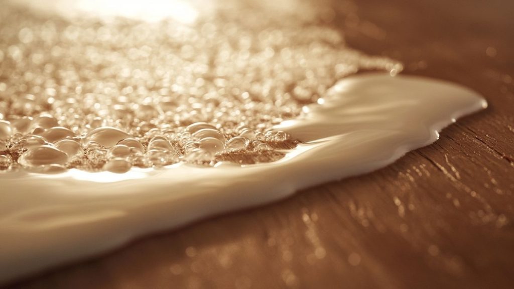 Différences de texture et digestibilité entre lait et eau analysées
